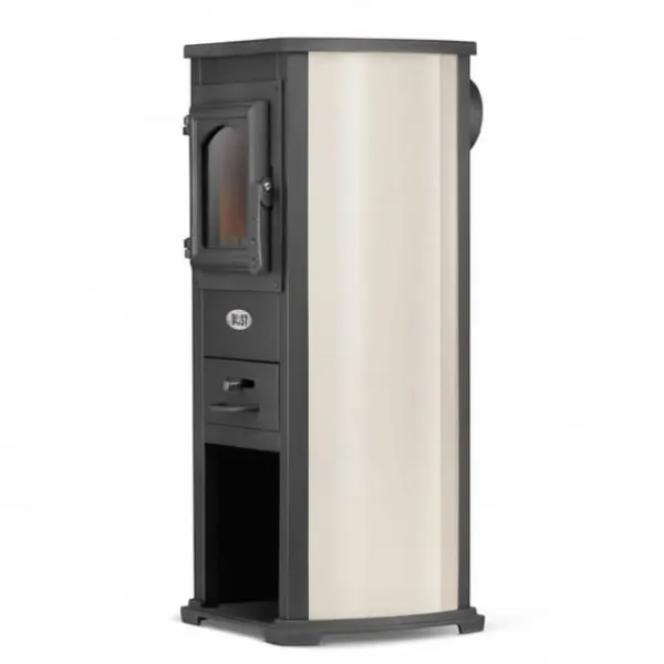 New Træbrændeovn - antracit & beige - 8,5kW Brændeovne