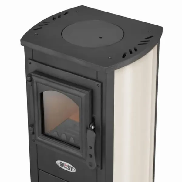 New Træbrændeovn - antracit & beige - 8,5kW Brændeovne