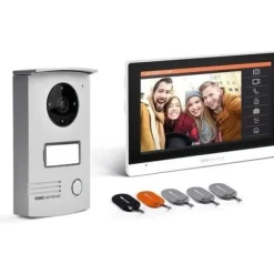 Sikkerhedsmonitorer & Videokameraer^Trådbundet videointercom med märken Pekskärm 7 - VisioDoor 7+ RFID