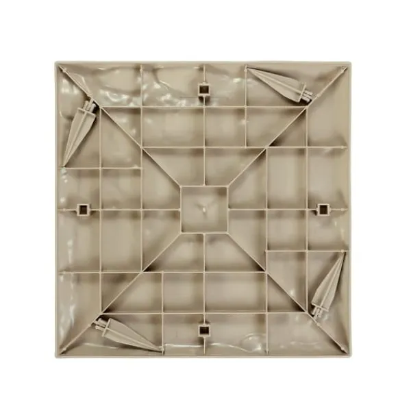 Havesten & Trædesten^Trædesten til have - Plastikfliser til gangsti - Sæt med 8 - 39,5 x 39,5 cm - Med jordspyd - Vejrbestandige - Til græsplæne/terrasse - Beige