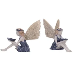 Havedekorationer^Trädgård Solros Fairy Statue Mytisk Fairy Staty Vacker ängelskulptur dekorativ figur