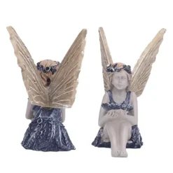 Havedekorationer^Trädgård Solros Fairy Statue Mytisk Fairy Staty Vacker ängelskulptur dekorativ figur