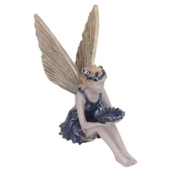 Havedekorationer^Trädgård Solros Fairy Statue Mytisk Fairy Staty Vacker ängelskulptur dekorativ figur