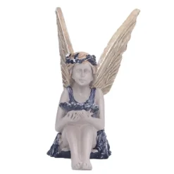 Havedekorationer^Trädgård Solros Fairy Statue Mytisk Fairy Staty Vacker ängelskulptur dekorativ figur