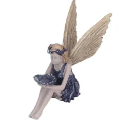 Havedekorationer^Trädgård Solros Fairy Statue Mytisk Fairy Staty Vacker ängelskulptur dekorativ figur