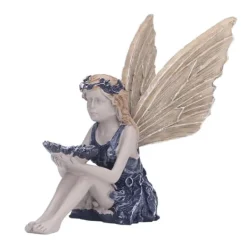 Havedekorationer^Trädgård Solros Fairy Statue Mytisk Fairy Staty Vacker ängelskulptur dekorativ figur