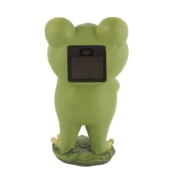 Havedekorationer^Trädgård uteplats staket Solar Lights Skrämma Frog Resin dekorativa ornament