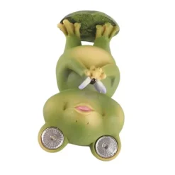 Havedekorationer^Trädgård uteplats staket Solar Lights Skrämma Frog Resin dekorativa ornament