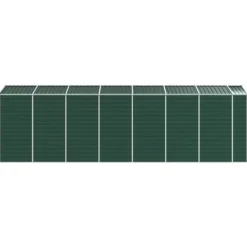 Skure, Garager & Carports^Trädgårdsskjul i galvaniserat stål - Utomhusförvaring | Färg: Grön | Storlek: 191x640x198 cm