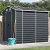 Skure, Garager & Carports^Trädgårdsskjul i galvaniserat stål - Förvaringslösning för verktyg | Färg: Antracit | Storlek: 191x215x198 cm