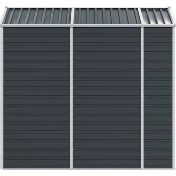Skure, Garager & Carports^Trädgårdsskjul i galvaniserat stål - Förvaringslösning för verktyg | Färg: Antracit | Storlek: 191x215x198 cm