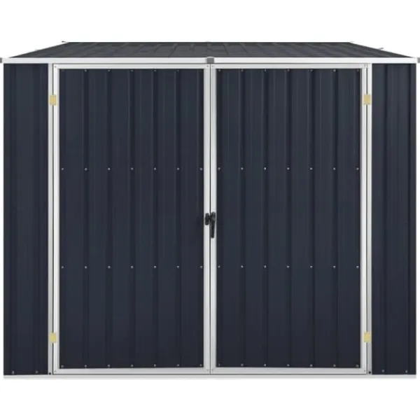 Skure, Garager & Carports^Trädgårdsskjul i galvaniserat stål - Förvaring av verktyg och redskap | Färg: Antracit | Storlek: 195x198x159 cm