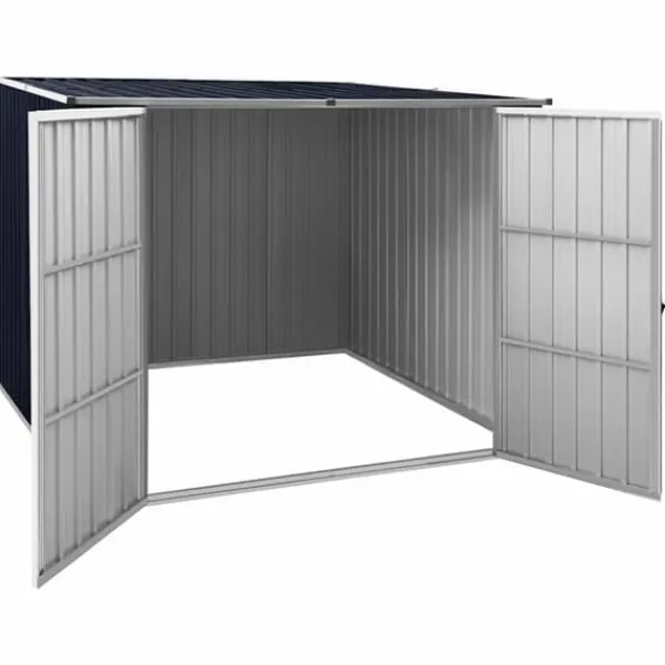 Skure, Garager & Carports^Trädgårdsskjul i galvaniserat stål - Förvaring av verktyg och redskap | Färg: Antracit | Storlek: 195x198x159 cm