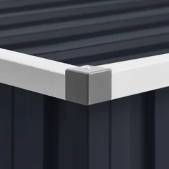 Skure, Garager & Carports^Trädgårdsskjul i galvaniserat stål - Förvaring av verktyg och redskap | Färg: Antracit | Storlek: 195x198x159 cm