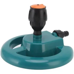 Vanding^Trädgårdssprinkler Automatisk rotation 360 grader Hållbar ABS rund bas Ofta använd grässpridare för Garden Lawn Road