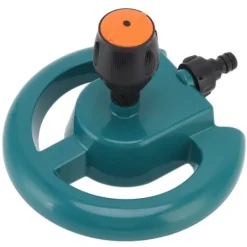 Vanding^Trädgårdssprinkler Automatisk rotation 360 grader Hållbar ABS rund bas Ofta använd grässpridare för Garden Lawn Road