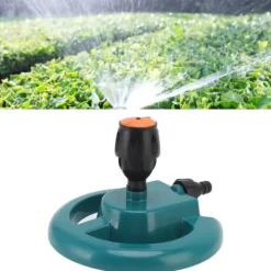 Vanding^Trädgårdssprinkler Automatisk rotation 360 grader Hållbar ABS rund bas Ofta använd grässpridare för Garden Lawn Road