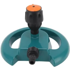Vanding^Trädgårdssprinkler Automatisk rotation 360 grader Hållbar ABS rund bas Ofta använd grässpridare för Garden Lawn Road