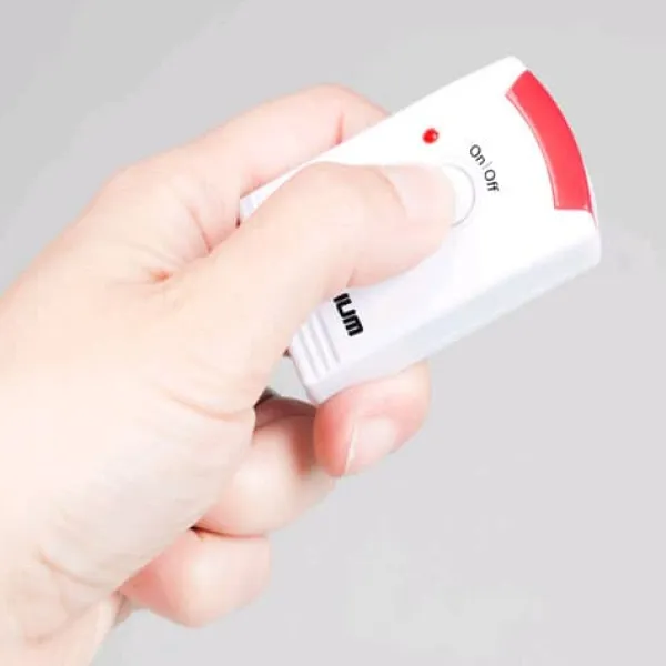 Hjemmealarmsystemer^Trådløs alarm + 2 fjernbetjeninger, høj alarm