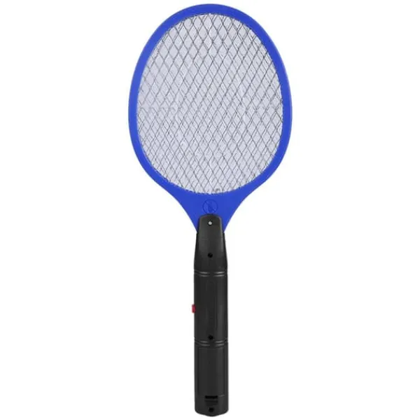 Outlet Trådløs Batteridrevet Elektrisk Fly Myggesmækker Bug Zapper Racket Insektdræber Blå Fluesmækkere