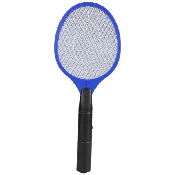 Outlet Trådløs Batteridrevet Elektrisk Fly Myggesmækker Bug Zapper Racket Insektdræber Blå Fluesmækkere