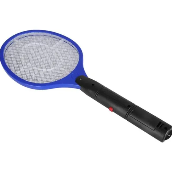 Outlet Trådløs Batteridrevet Elektrisk Fly Myggesmækker Bug Zapper Racket Insektdræber Blå Fluesmækkere