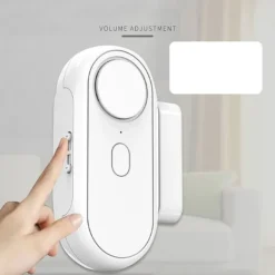 Hjemmealarmsystemer^Trådløs dør- og vinduesalarm med fjernbetjening - 1 magnetisk dørsensor og 2 alarmer