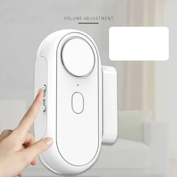 Hjemmealarmsystemer^Trådløs dør- og vinduesalarm med fjernbetjening - 1 magnetisk dørsensor og 2 alarmer