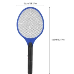Trådløs Genopladelig Elektrisk Fly Myggesmækker Bug Zapper Racket Insektdræber Blå Fluesmækkere