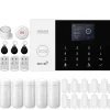 Online Trådløst Alarm System, Smart Home Kompatibilitet, Multifunktionelle Advarsler,EU stik, 4G-F Hjemmealarmsystemer