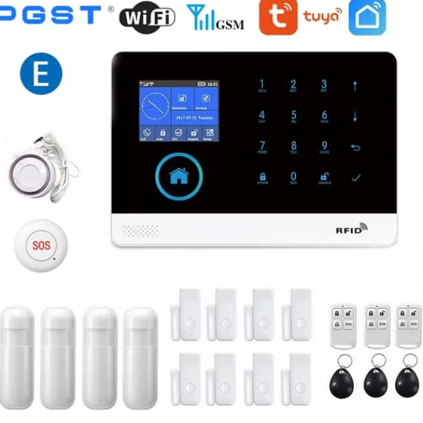 New Trådløst Alarm System, Stemmestyring, Multi-Zone Support,E, EU-stik Hjemmealarmsystemer