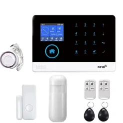 Hjemmealarmsystemer^Trådløst Alarm System, Stemmestyring, Multi-Zone Support,EU-stik, A