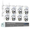 Sikkerhedsmonitorer & Videokameraer^Trådløst CCTV-system, AI-detektion, To-vejs lyd,1T, 10CH 3MP Med 8 PTZ-a