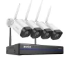 Sikkerhedsmonitorer & Videokameraer^Trådløst CCTV-system, 8MP opløsning, tovejskommunikation,2T, 16CH NVR 4Stk Kamera