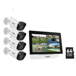Best Trådløst CCTV-system, 7-tommer berøringsskærm, tovejskommunikation,5MP 4PCS Kamera 64G Sikkerhedsmonitorer & Videokameraer