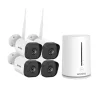 Sikkerhedsmonitorer & Videokameraer^Trådløst Sikkerhedskamera, 5MP Opløsning, Nattesynsfunktion,I71GK 4Pcs Kamera