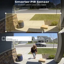 Sikkerhedsmonitorer & Videokameraer^Trådløst sikkerhedskamera, 2MP, 130° synsvinkel, 360° bevægelsesområde, nattevisionsområde 15m, solcelledrevet