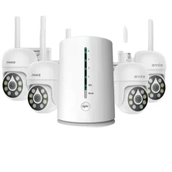 Best Trådløst sikkerhedskamera, 5MP opløsning, nattevision op til 20 meter, tovejskommunikation, understøtter op til 4 kanaler Sikkerhedsmonitorer & Videokameraer