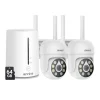 New Trådløst Sikkerhedskamera, 5MP Opløsning, Nattesynsfunktion,I51CP 2Pcs med 64G Sikkerhedsmonitorer & Videokameraer