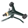 Trearmad metallsprinkler med G3/4-kontakt Rostsäker 360° roterande bevattningssprinkler för gräsmatta Vanding