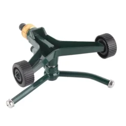 Trearmad metallsprinkler med G3/4-kontakt Rostsäker 360° roterande bevattningssprinkler för gräsmatta Vanding