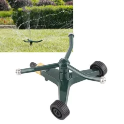 Trearmad metallsprinkler med G3/4-kontakt Rostsäker 360° roterande bevattningssprinkler för gräsmatta Vanding