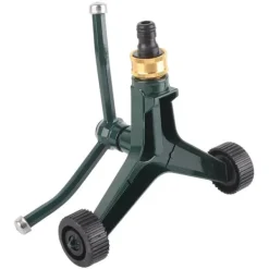 Trearmad metallsprinkler med G3/4-kontakt Rostsäker 360° roterande bevattningssprinkler för gräsmatta Vanding