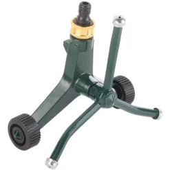 Trearmad metallsprinkler med G3/4-kontakt Rostsäker 360° roterande bevattningssprinkler för gräsmatta Vanding