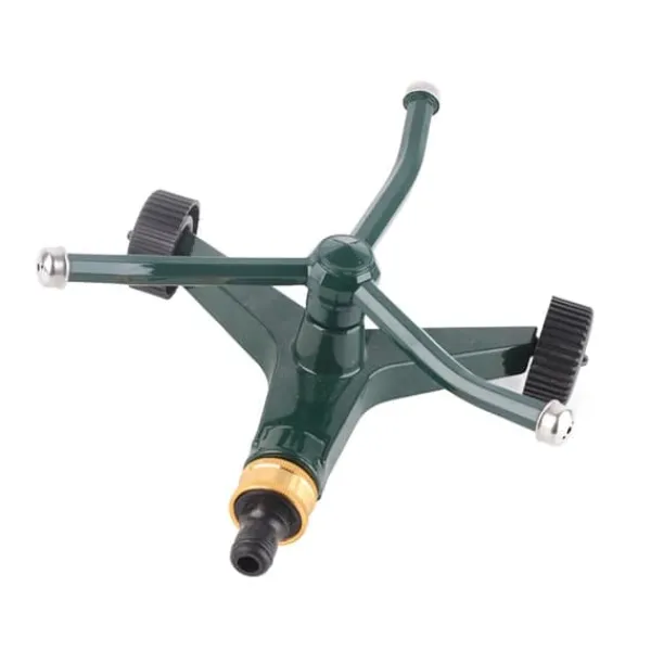 Trearmad metallsprinkler med G3/4-kontakt Rostsäker 360° roterande bevattningssprinkler för gräsmatta Vanding