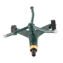 Trearmad metallsprinkler med G3/4-kontakt Rostsäker 360° roterande bevattningssprinkler för gräsmatta Vanding