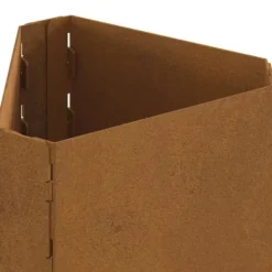 Brændeovne^Trekantet Bålsted i Forvitret Stål - Udendørs Varme | Størrelse: 50x43x52 cm
