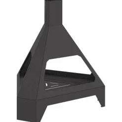 Trekantet bålsted i koldvalset stål - Ideel til udendørs hygge | Størrelse: 50x43x52 cm Pejse