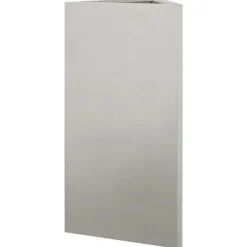 New Trekantet plantekrukke i rustfrit stål - 40x34,5x70 cm | Farve: Stålgrå Krukker & Plantebeholdere