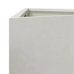 New Trekantet plantekrukke i rustfrit stål - 40x34,5x70 cm | Farve: Stålgrå Krukker & Plantebeholdere